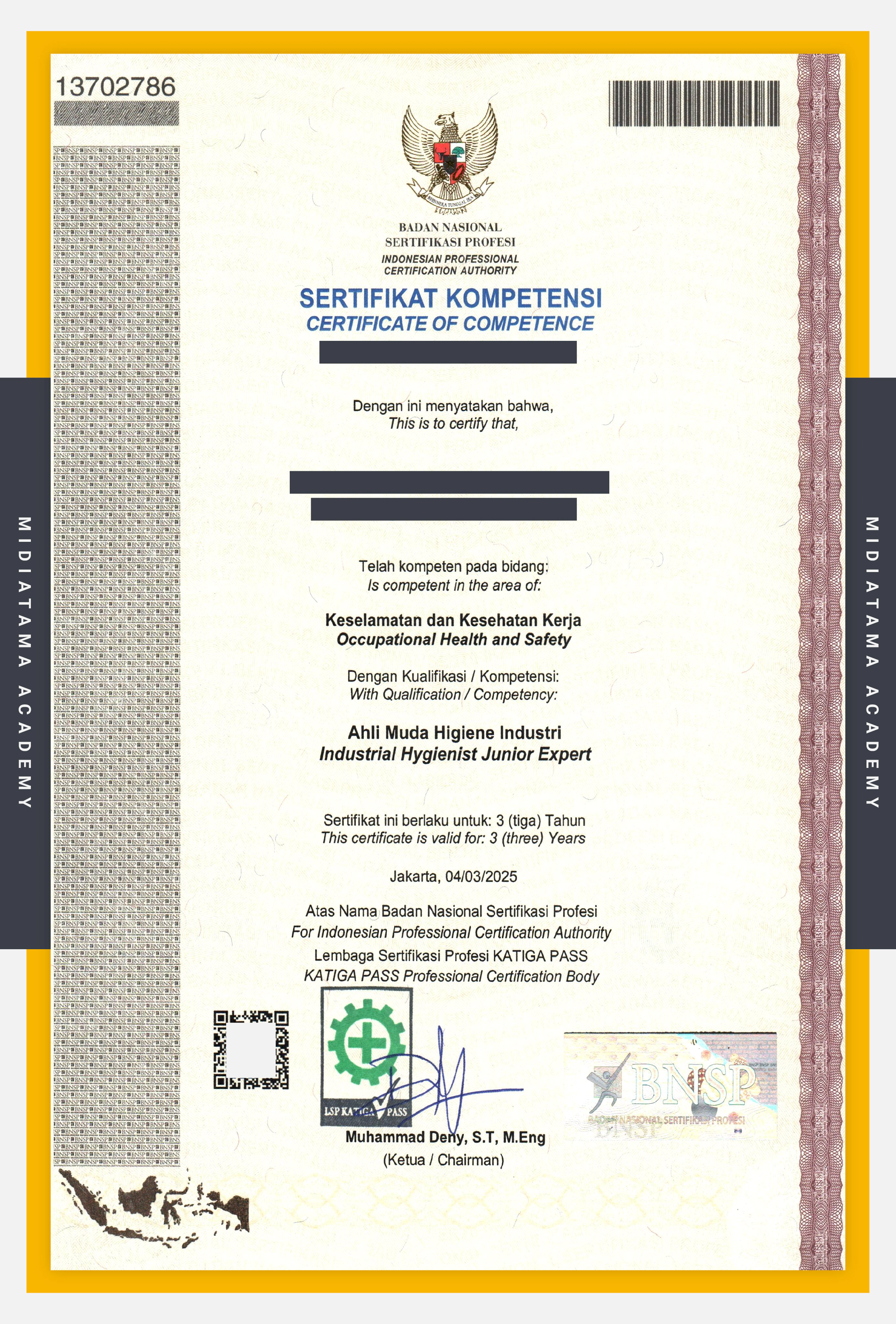 Sertifikat Kompetensi BNSP